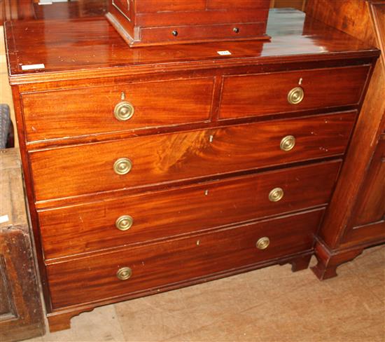 19th century mahogany chest of drawers with ring handles